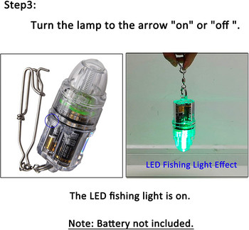 Светлина за дълбок подводен риболов, примамка, примамка, калмари, дизайн, задействан от вода, привличаща риба лампа, LED многофункционални светлини, мигащи/постоянни