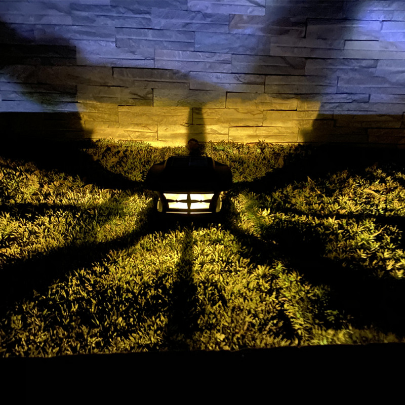 Sodo saulės stulpelio lempa LED stulpelio dangtelis Kvadratinės tvoros kraštovaizdžio lempos lemputė, skirta vartams sodo tvorai lauko stulpelio dangtelio šviesų dekoras
