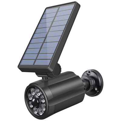 Cameră simulată cu energie solară Monitor cu lumină LED pentru exterior Securitate Impermeabilă Fals CCTV Supraveghere Senzor de mișcare Lampă solară LED