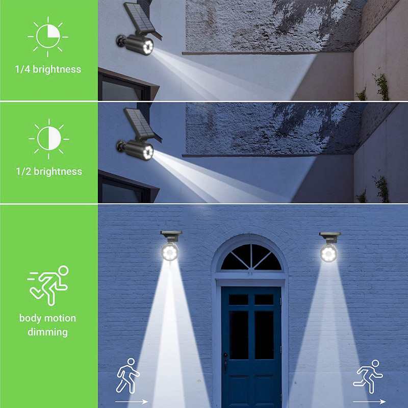 Cameră simulată cu energie solară Monitor cu lumină LED pentru exterior Securitate Impermeabilă Fals CCTV Supraveghere Senzor de mișcare Lampă solară LED