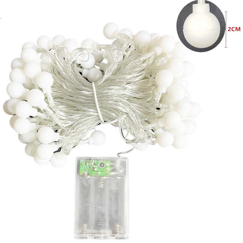 5 M 10 M bumbiņu LED stīgu gaismas Ziemassvētku balles gaismas āra vītnes spuldzes ķēdes gaismas Dārza pasaku gaismas kāzu ballīšu dekors