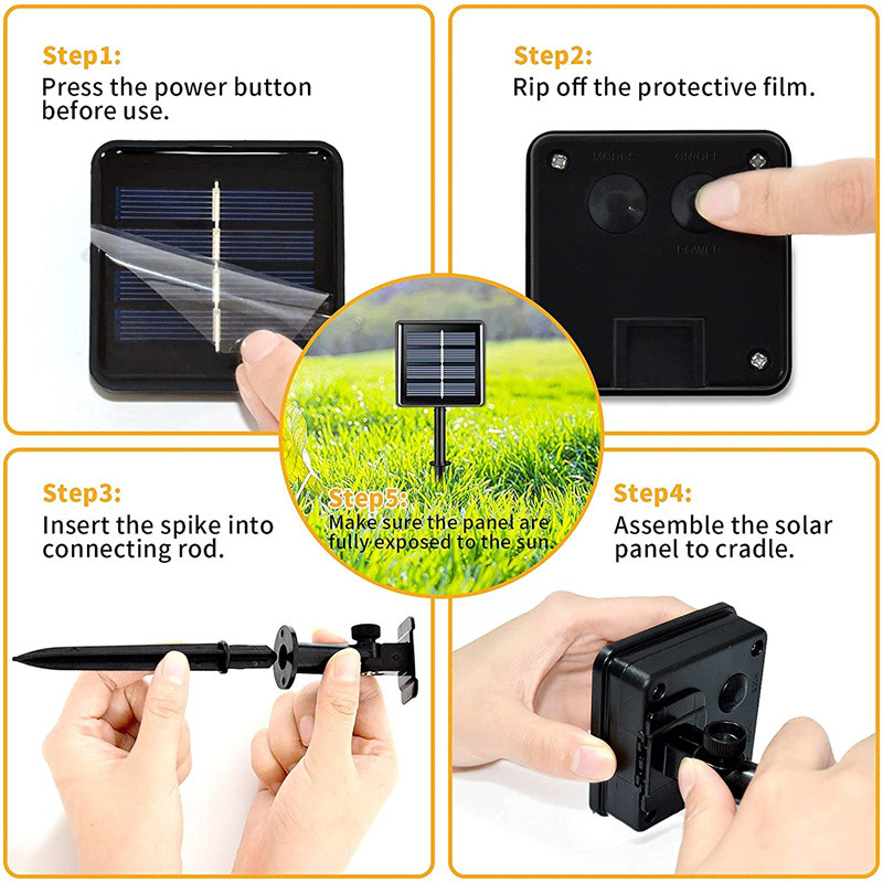 Saules ziedu stīgu gaismas āra ūdensnecaurlaidīga ķiršu ziedu stīgu gaisma 8 režīmi Saules pasaku gaisma iekšpagalma dārza ballīšu dekorēšanai