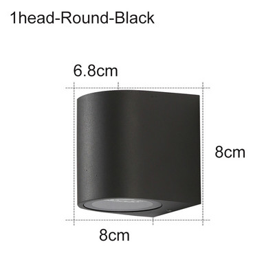 IP65 Vízálló GU10 beltéri kültéri Led fali lámpák felfelé Led fali lámpa Felületre szerelt kocka kerti veranda lámpa ZBW0004