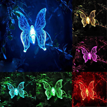 Променяща цвета LED градинска слънчева светлина Външна водоустойчива водно конче/пеперуда/птица соларна LED за градинска декорация на пътека Лампа за морава