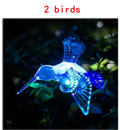 Krāsu maināma LED dārza saules gaisma āra ūdensnecaurlaidīgai spāru/tauriņu/putnu saules gaismas diode dārza dekorēšanas ceļa zāliena lampai