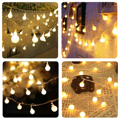 2M 5M 10M lodveida LED stīgu gaismas akumulators USB pasaku gaismas Ziemassvētku eglītes vītnes Ziemassvētku kāzu ballītes dekorēšanai Ziemassvētku gaismas