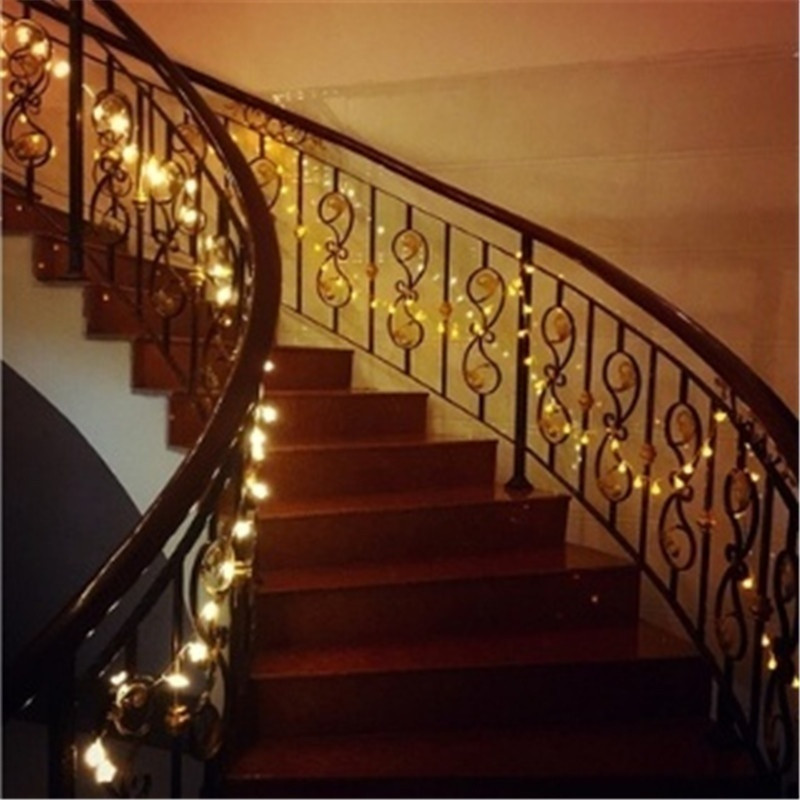 2M 5M 10M lodveida LED stīgu gaismas akumulators USB pasaku gaismas Ziemassvētku eglītes vītnes Ziemassvētku kāzu ballītes dekorēšanai Ziemassvētku gaismas