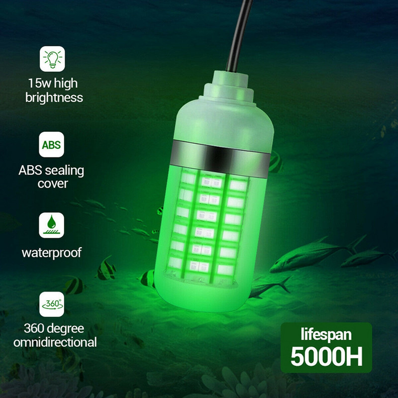 Lumină de pescuit 12V 108 2835SMD LED Lumină de pescuit subacvatică IP68 Lampă de căutare a momelilor Attr ts Creveți Calamar Krill Lumină verde