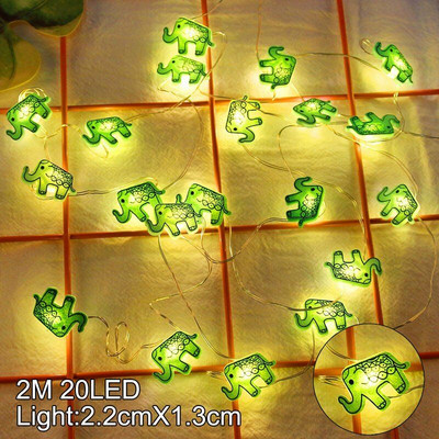 20 LED 2 m styginių lemputė flamingo ananasų žvaigždės arbūzo formos LED lempa, skirta Havajų vestuvių gimtadienio vakarėliui vaikų kambario dekoravimui