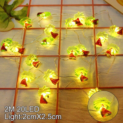 20 LED 2 m styginių lemputė flamingo ananasų žvaigždės arbūzo formos LED lempa, skirta Havajų vestuvių gimtadienio vakarėliui vaikų kambario dekoravimui