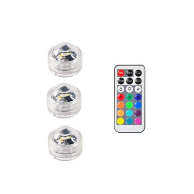 10-1gb IP65 ūdensnecaurlaidīgs iegremdējamas LED gaismas tālvadības pults LED tējas mini gaismas zemūdens lampa kāzu ballīšu vāzes dekorēšanai