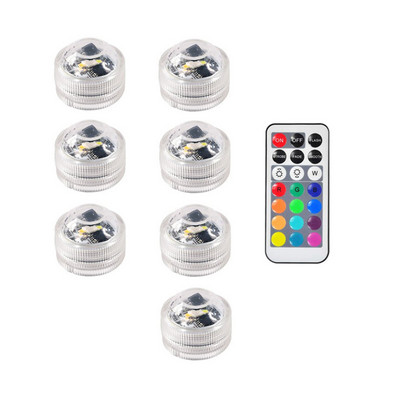 10-1gb IP65 ūdensnecaurlaidīgs iegremdējamas LED gaismas tālvadības pults LED tējas mini gaismas zemūdens lampa kāzu ballīšu vāzes dekorēšanai