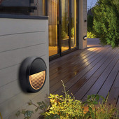 Kültéri LED fali lámpa alumínium 220V 12V IP67 vízálló fali lámpa kerti verandához lépcsők lépcsők tájvilágítás dekor lámpa