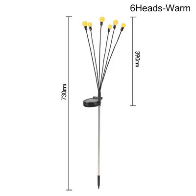 Saules āra gaisma LED ugunskura lampa Dārza dekorēšana Ūdensizturīgs dārzs Māja Zāliens Uguņošana Gaismas grīda Jaunais gads Ziemassvētki