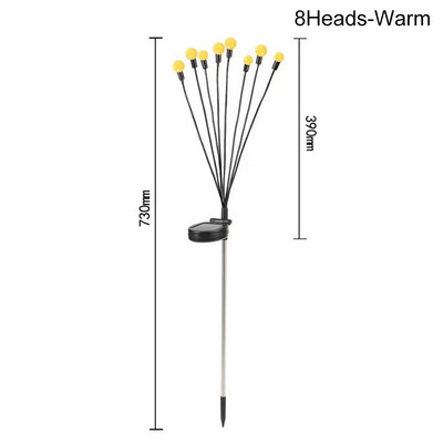 Saules āra gaisma LED ugunskura lampa Dārza dekorēšana Ūdensizturīgs dārzs Māja Zāliens Uguņošana Gaismas grīda Jaunais gads Ziemassvētki