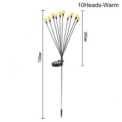 Saules āra gaisma LED ugunskura lampa Dārza dekorēšana Ūdensizturīgs dārzs Māja Zāliens Uguņošana Gaismas grīda Jaunais gads Ziemassvētki