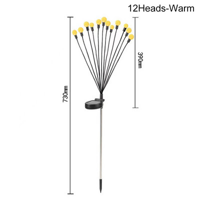 Saules āra gaisma LED ugunskura lampa Dārza dekorēšana Ūdensizturīgs dārzs Māja Zāliens Uguņošana Gaismas grīda Jaunais gads Ziemassvētki