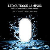 Lampă de perete cu LED pentru exterior, 24 W, impermeabilă IP65, rezistentă la umiditate, rezistentă la praf. Plafoniere cu LED pentru interior. Aplice de perete ovale montate la suprafață
