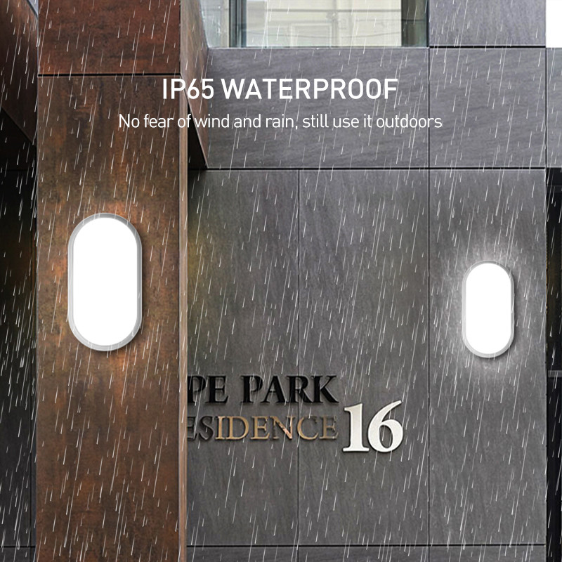 Lampă de perete cu LED pentru exterior, 24 W, impermeabilă IP65, rezistentă la umiditate, rezistentă la praf. Plafoniere cu LED pentru interior. Aplice de perete ovale montate la suprafață