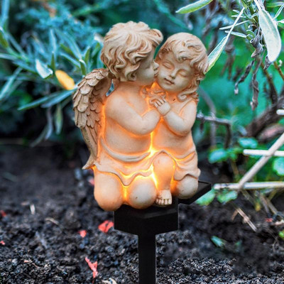 Unique Garden Solar Baby Angel Lights Outdoor Solar Lights Outdoor Pathway Φώτα Led για Landscape Patio Lawn Yard Driveway