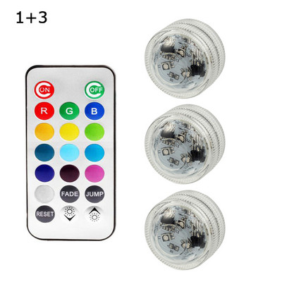 IP68 Αδιάβροχο πολύχρωμο υποβρύχιο υποβρύχιο φωτιστικό LED με μπαταρία Φωτιστικό νύχτας πισίνας Διακοσμητικό φωτιστικό κήπου γάμου