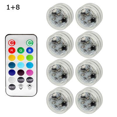 IP68 Αδιάβροχο πολύχρωμο υποβρύχιο υποβρύχιο φωτιστικό LED με μπαταρία Φωτιστικό νύχτας πισίνας Διακοσμητικό φωτιστικό κήπου γάμου