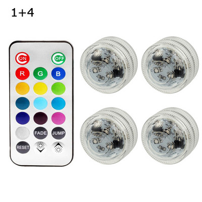 IP68 Αδιάβροχο πολύχρωμο υποβρύχιο υποβρύχιο φωτιστικό LED με μπαταρία Φωτιστικό νύχτας πισίνας Διακοσμητικό φωτιστικό κήπου γάμου