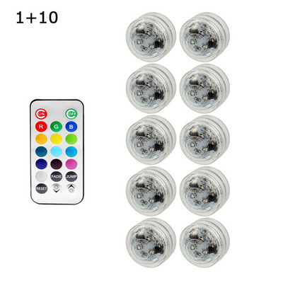 IP68 Αδιάβροχο πολύχρωμο υποβρύχιο υποβρύχιο φωτιστικό LED με μπαταρία Φωτιστικό νύχτας πισίνας Διακοσμητικό φωτιστικό κήπου γάμου