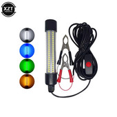 13 W DC12V LED-es horgászlámpák IP68 zöld víz alatti horgászlámpa merülőcsónakos éjszakai lámpák vonzzák a tintahal krill fényét