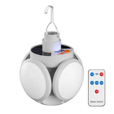 500LM pārnēsājama saules kempinga spuldze 45LED lampa uzlādējama tālvadības LED telts laternas piekārta lampa iekšpagalma dārzam