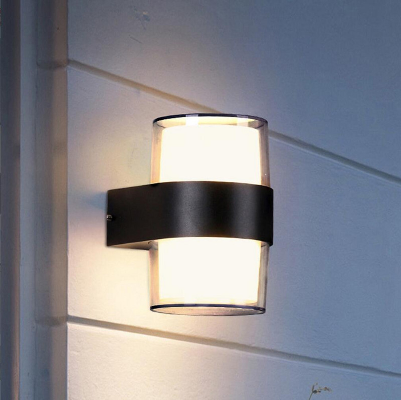 AC85-265V 6W/12W LED iekštelpu vai āra sienas lampa, viena dubultā apaļa kvadrāta IP65 ūdensizturīga ar 3 gadu garantiju