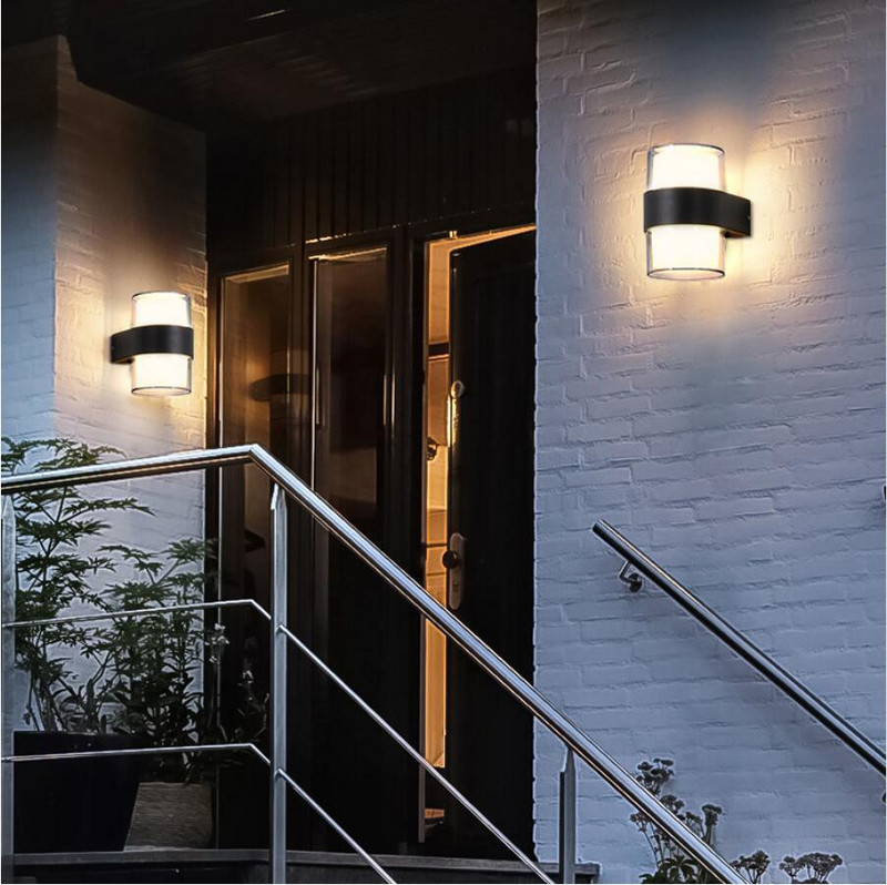 AC85-265V 6W/12W LED iekštelpu vai āra sienas lampa, viena dubultā apaļa kvadrāta IP65 ūdensizturīga ar 3 gadu garantiju