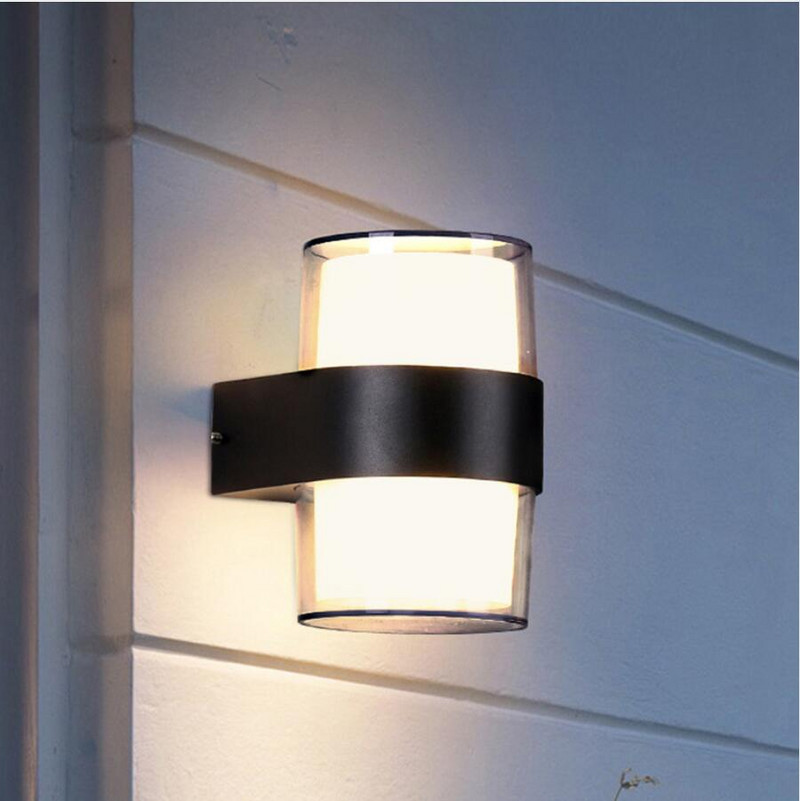 AC85-265V 6W/12W LED iekštelpu vai āra sienas lampa, viena dubultā apaļa kvadrāta IP65 ūdensizturīga ar 3 gadu garantiju