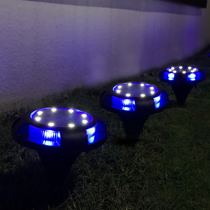 8 LED saules zāliena pagalma LED nakts gaisma aprakta saules dārza gaisma IP65 ūdensnecaurlaidīga āra celiņa grīda zem zemes prožektora lampa