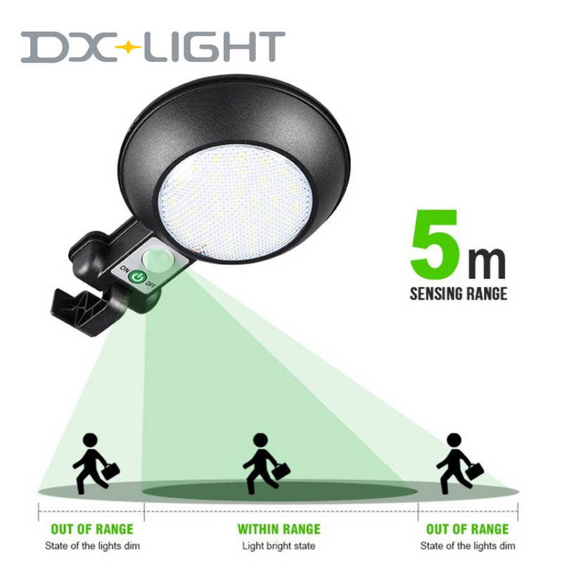 Solarna ulična svjetla Vanjsko vrtno svjetlo Solarna svjetiljka Vodootporna sigurnosna rasvjeta senzora pokreta za vrtnu terasu Staza u dvorištu