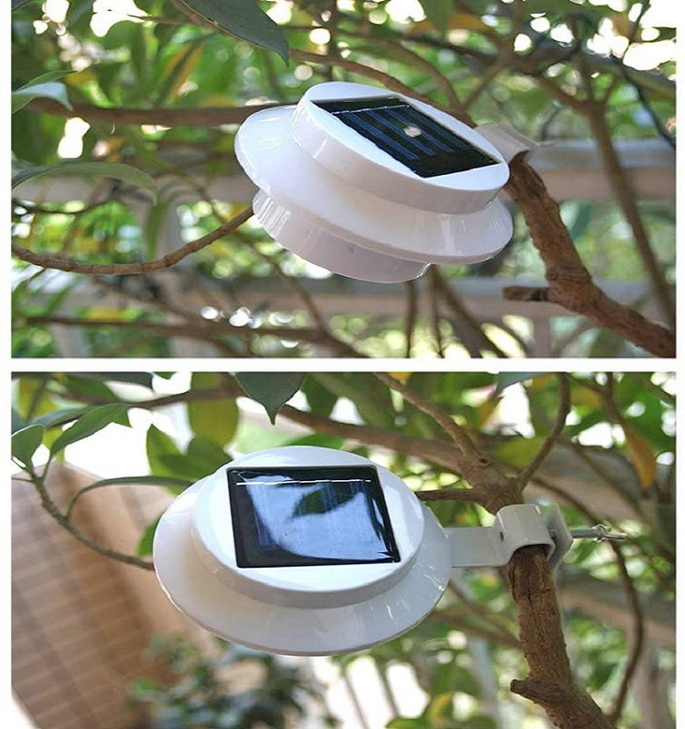 Saulės šviesa 3LED turėklai lauko dekoravimo lempa karnizai kiemo sodo sieninė tvora kriaukle kraštovaizdžio indukcinio apšvietimo žibintas