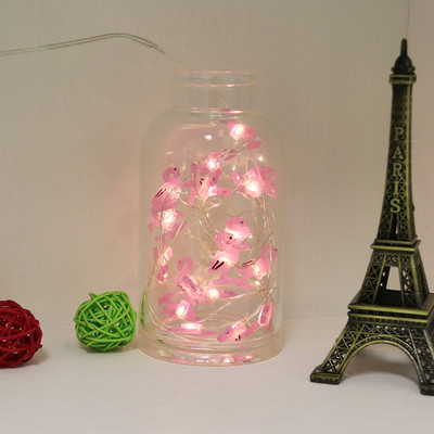 Vilinska žičana svjetla Glazba Kaktus Flamingo 2,2 M Baterijska svjetla s bakrenom žicom Blagdanska rasvjeta za sobu Ukrasna svadba