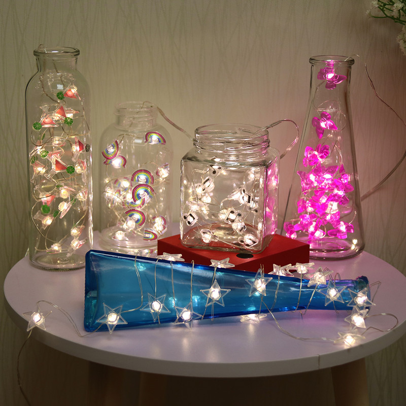 Vilinska žičana svjetla Glazba Kaktus Flamingo 2,2 M Baterijska svjetla s bakrenom žicom Blagdanska rasvjeta za sobu Ukrasna svadba