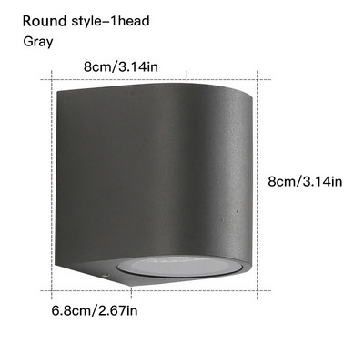 IP65 crna siva Vodootporna unutarnja vanjska Led zidna svjetla 3W/6W LED aluminijska zidna svjetiljka Vrtna svjetla Moderna zidna svjetla Porch Li