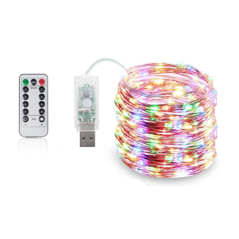2/5/10 M LED pasaku gaismas virtene USB barošana Ziemassvētku kāzu ballītes dekorēšana ūdensizturīga zvaigžņota gaismas virtene