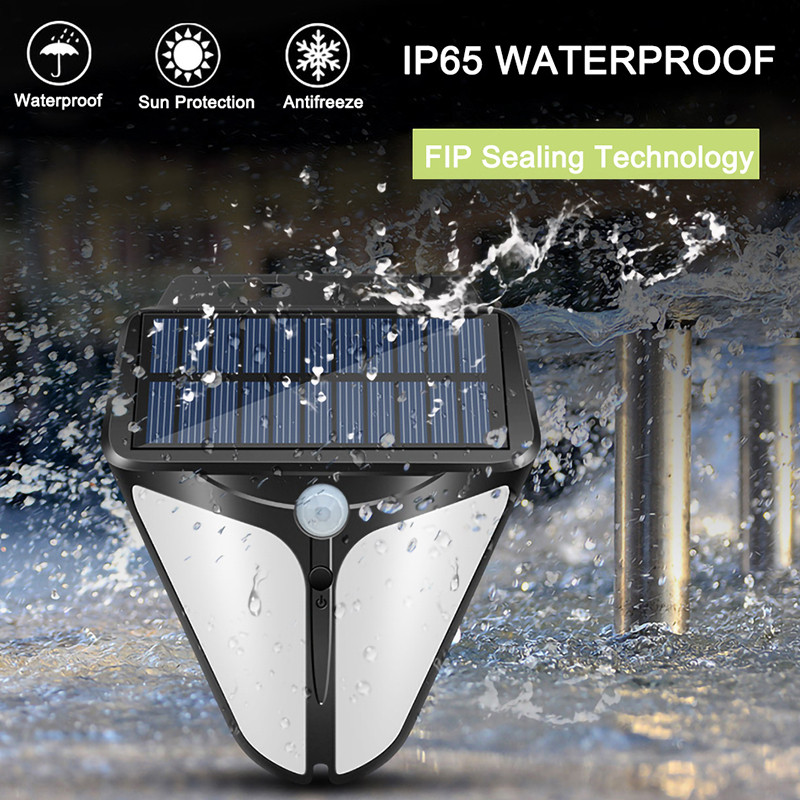 Saules LED brīdinājuma indikatora gaisma ārā ar kustības sensoru policijas gaismas saules baterija, kas darbojas dārza avārijas apgaismojumā