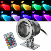 Veekindel 10 W RGB LED-valgustusega aia purskkaevu basseini tiigi kohtvalgusti Super ere veealune valgusti kaugjuhtimispuldiga