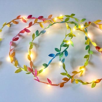 Tiny Leaf LED Χάλκινο σύρμα Νεράιδα String Lights Street Garland Διακοσμήσεις χριστουγεννιάτικου δέντρου εξωτερικού χώρου Πρωτοχρονιάτικη διακόσμηση κήπου γάμου