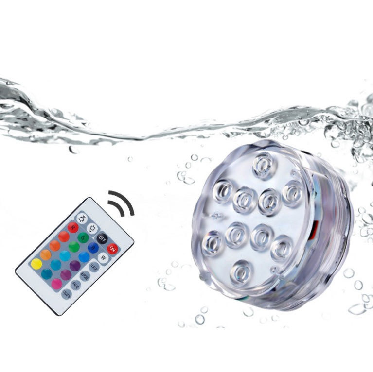 Daudzkrāsu iegremdējama LED RGB IP68 ūdensnecaurlaidīga zemūdens nakts lampa tējas gaismas vāzes bļodā kāzu Ziemassvētku dekors