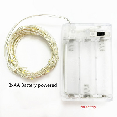 Led Twinkle string lámpák távirányítóval USB vízálló réz drót Fairy Light Garland karácsonyi dekoráció világító lánc