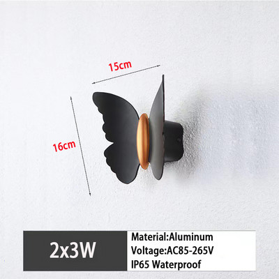JAUNA AC85-265V 2x3W 2x5W LED sienas lampa iekštelpām un āra IP65 ūdensizturīga moderna stila LED lampa ar 3 gadu garantiju