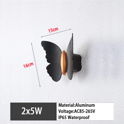 JAUNA AC85-265V 2x3W 2x5W LED sienas lampa iekštelpām un āra IP65 ūdensizturīga moderna stila LED lampa ar 3 gadu garantiju