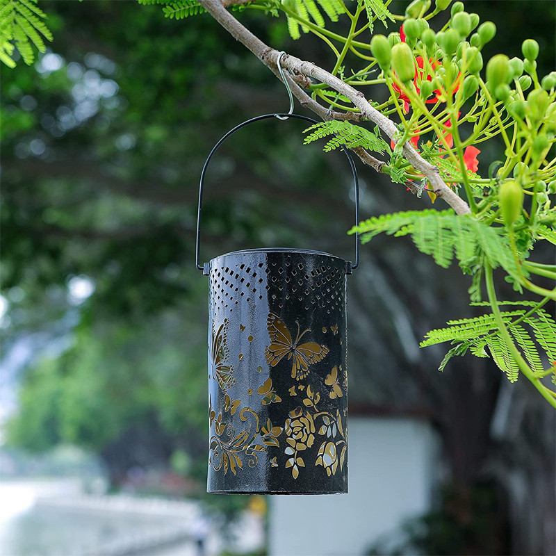 Solarna šuplja projekcijska svjetiljka LED leptir vanjska svjetiljka Vodootporna prijenosna viseća svjetiljka Retro vrtni park Dekoracija