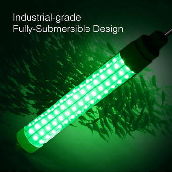 1000LM 6M LED потопяема риболовна лампа Deep Drop Underwater Fish Lure Bait Finder Lamp Squid Attracting 12-24V Green