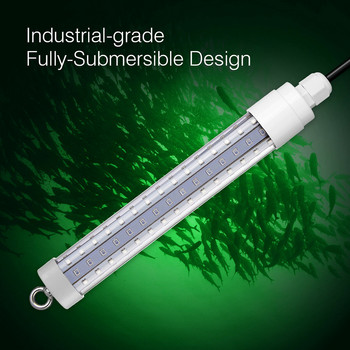 1000LM 6M LED Υποβρύχιο Φως Ψαρέματος Βαθιά Σταγόνα Υποβρύχιο Φωτιστικό Δόλωμα Ψαριών Δόλωμα Finder Squid Attracting 12-24V Green